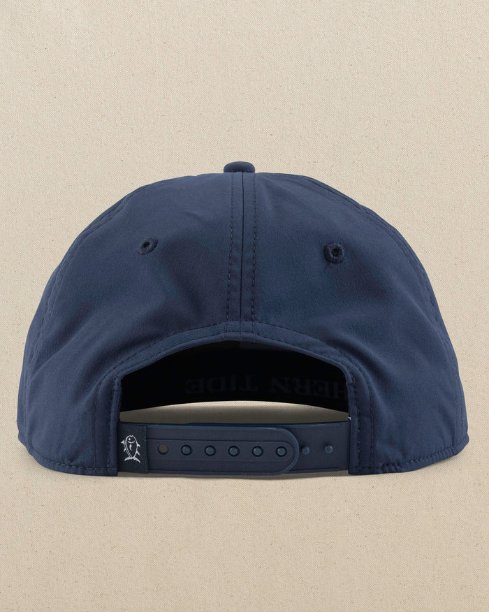The back view of the Southern Tide 18 Holes 5 Panel Hat by Southern Tide - Navy
