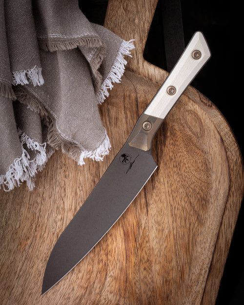 6" Utility Knife DLC Standard Ivory w/ Bronzed Titanium Bolster (3400B-1DLCIVS)