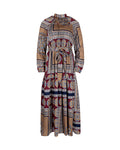 Abstract Printed Waisted Dress - Junees