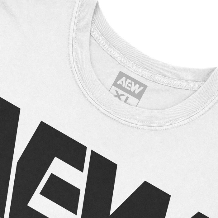 AEW Black Logo T-Shirt - White