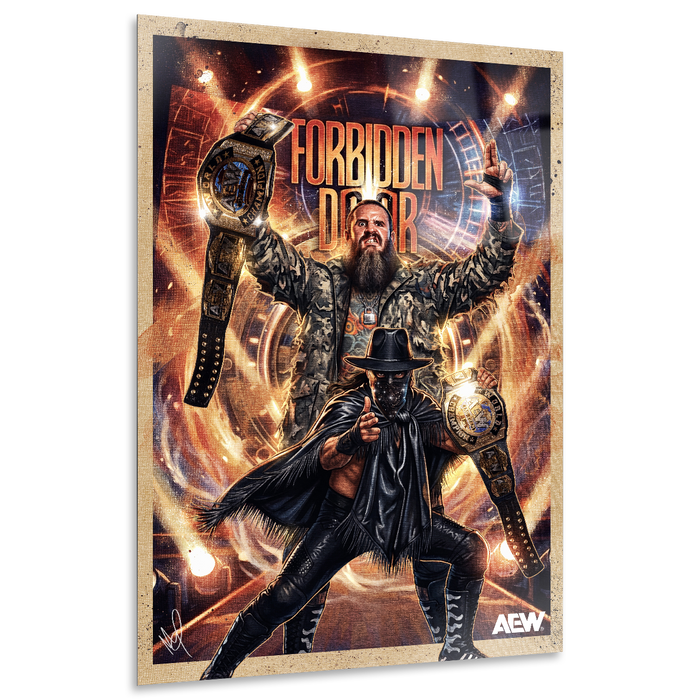 AEW Forbidden Door 2025 Brodido - LIMITED Elite Moments 12"x18" High Gloss Metal Art Print (Only 100 Made)