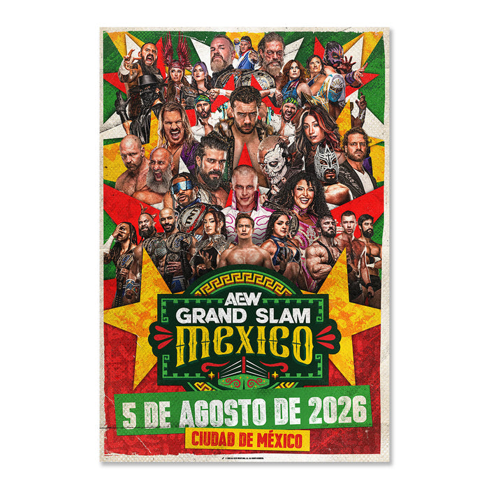 AEW Grand Slam Mexico 2026 12"x18" Event Poster (En Español)