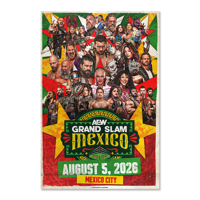 AEW Grand Slam Mexico 2026 12"x18" Event Poster (In English)