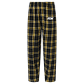 AEW Logo - Embroidered Flannel Pajama Pants - Black/Gold