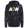 Black Tie Dye AEW Logo Hoodie