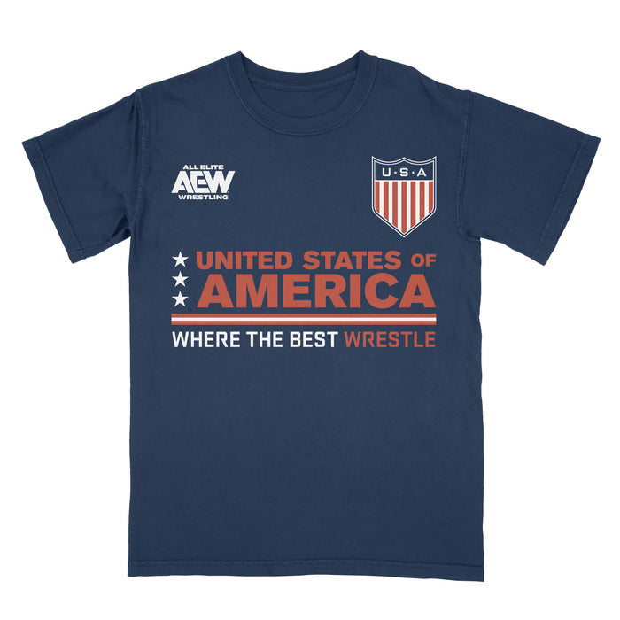 AEW Tournament Soccer Collection - United States of America T-Shirt