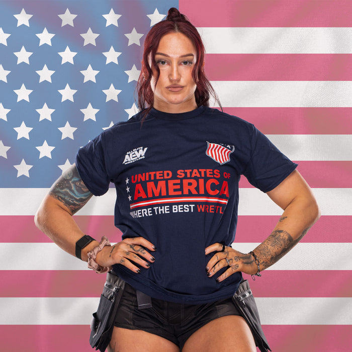 AEW Tournament Soccer Collection - United States of America T-Shirt