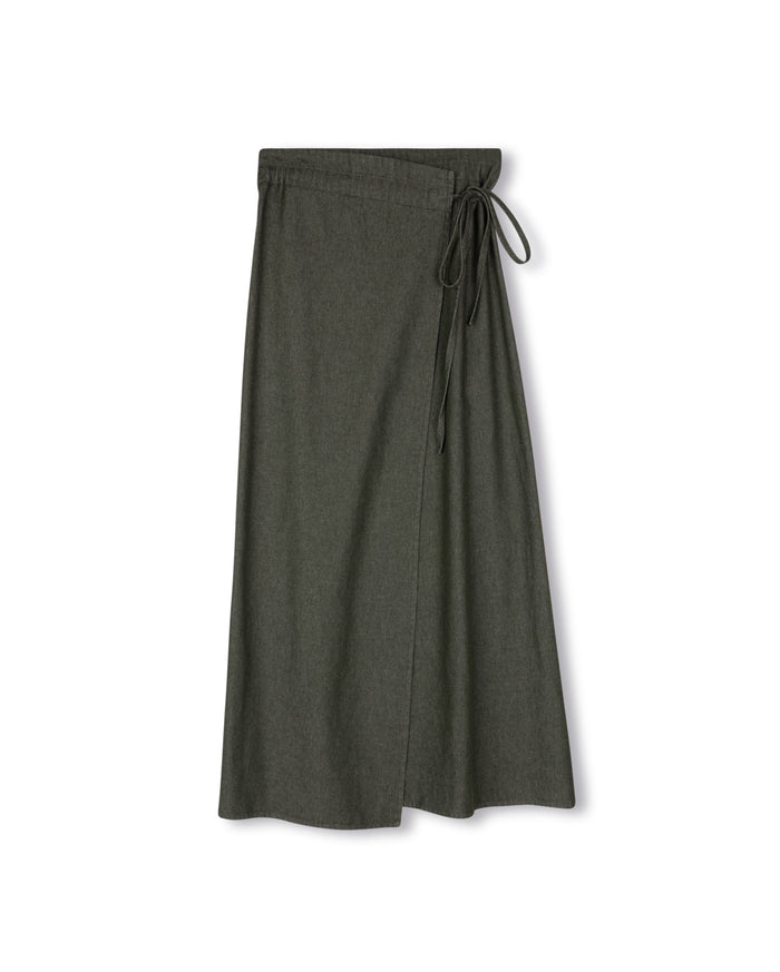 Alepat Wrap Denim Skirt - Junees
