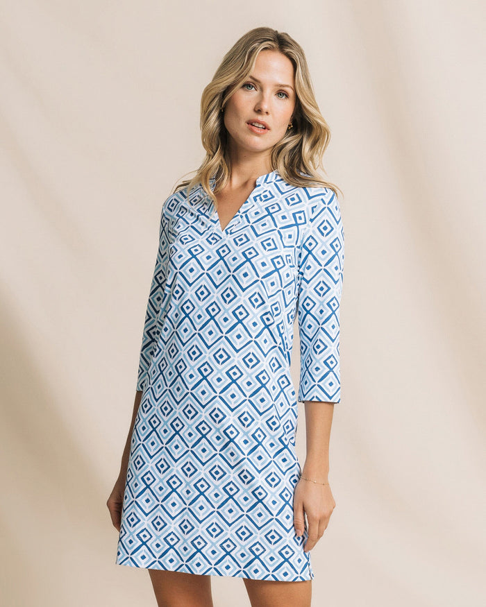 The front view of the Southern Tide Alicia Dress by Southern Tide - Classic White
