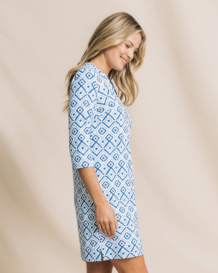 The side view of the Southern Tide Alicia Dress by Southern Tide - Classic White