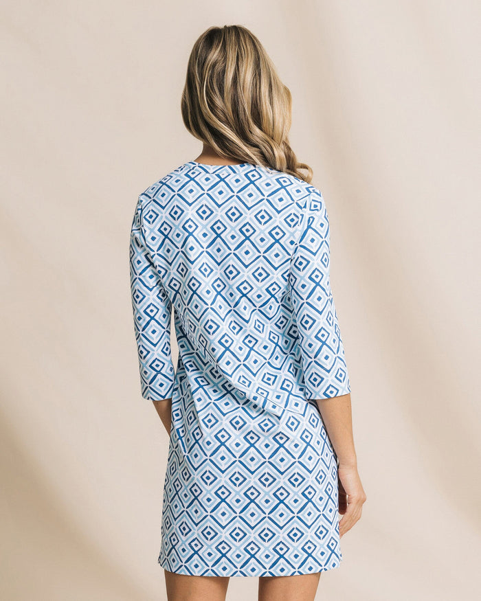 The back view of the Southern Tide Alicia Dress by Southern Tide - Classic White