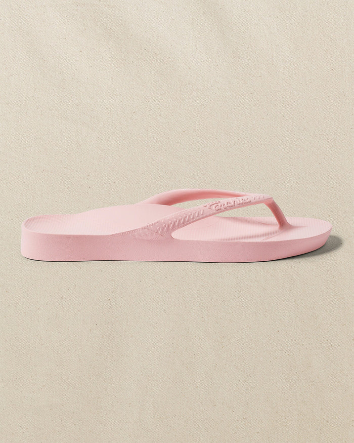 The right side view of the Southern Tide Archie's Soft Pink Arch Support Flip Flop by Southern Tide - Soft Pink