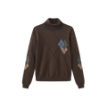 Argyle Knit Turtleneck