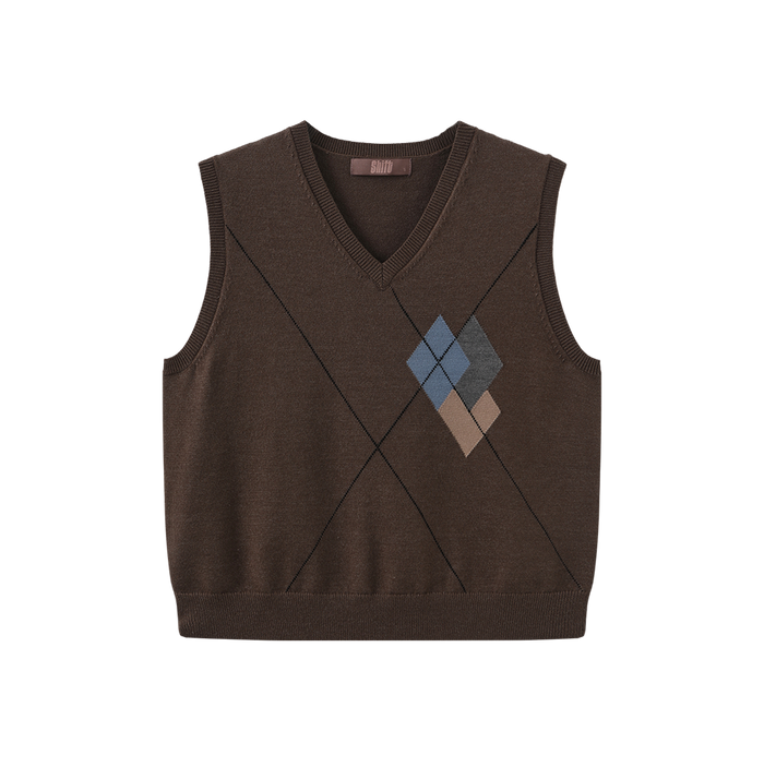 Argyle Knit Vest