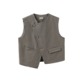 Asymmetrical Buttoned Vest