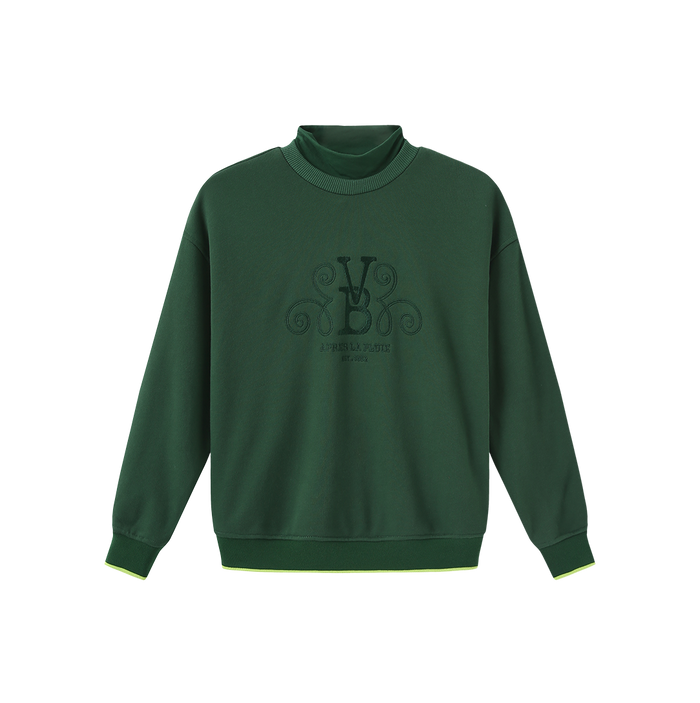 Attached Mock Neck Sweatshirt