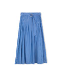 Belt Stripe Pleated Skirt - Junees