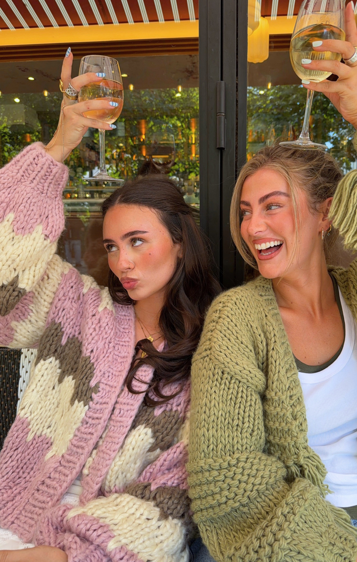 Blushed Hugs & Kisses Cardigan