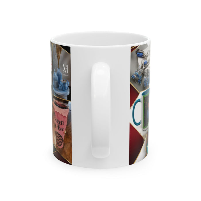 Branded Collage Ceramic Mug — Personalized JD Store Photo Coffee Cup (11oz/15oz)