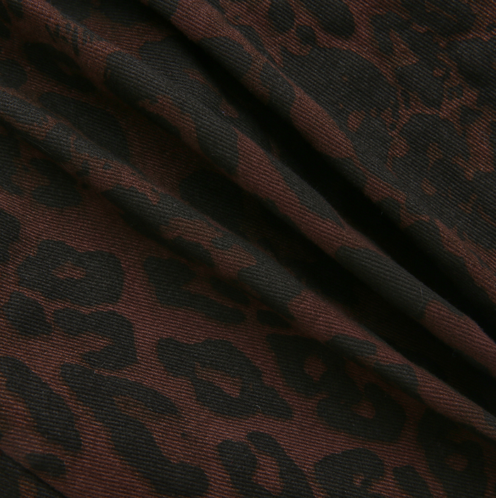 Brent Leopard Denim Vest