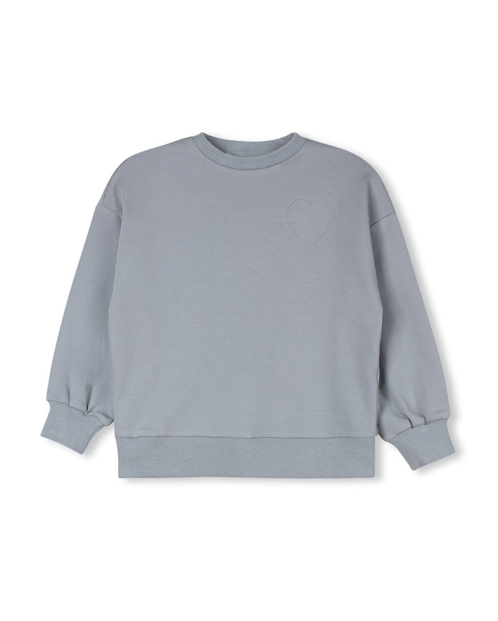 Britta Embossed Heart Sweatshirt - Junees