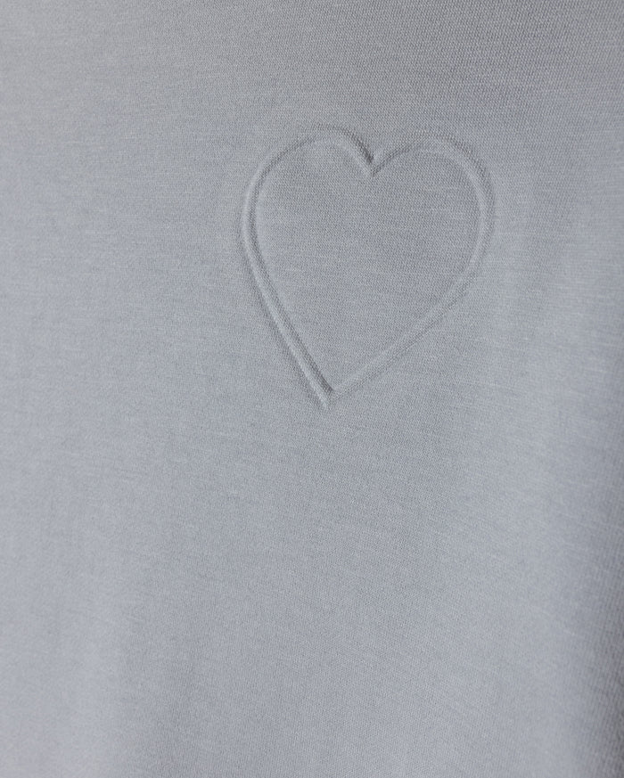 Britta Embossed Heart Sweatshirt - Junees