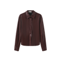 Burgundy Leather Blouse