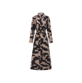 Button Down Belted Printed Dress
