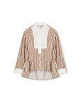 Button Down Drawstring Blouse - Junees