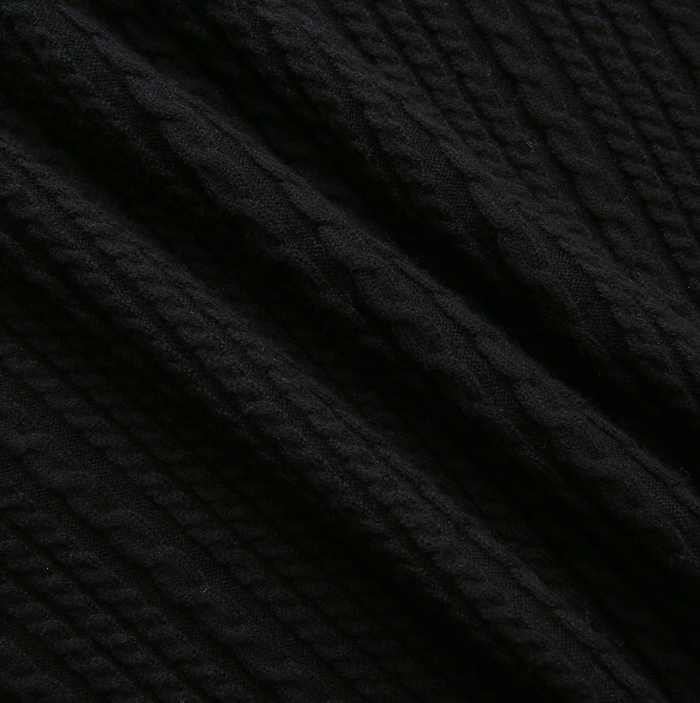 Cable Knit Flat Collar Sweater