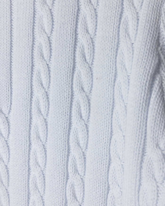 Cable Knit Long Sleeve Polo - Junees