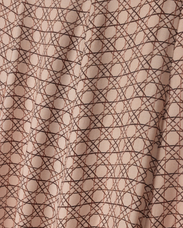 Cane Printed Flowy Maxi Skirt - Junees