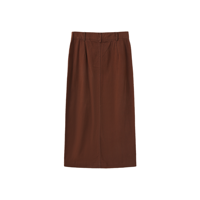 Canvas Straight Maxi Skirt