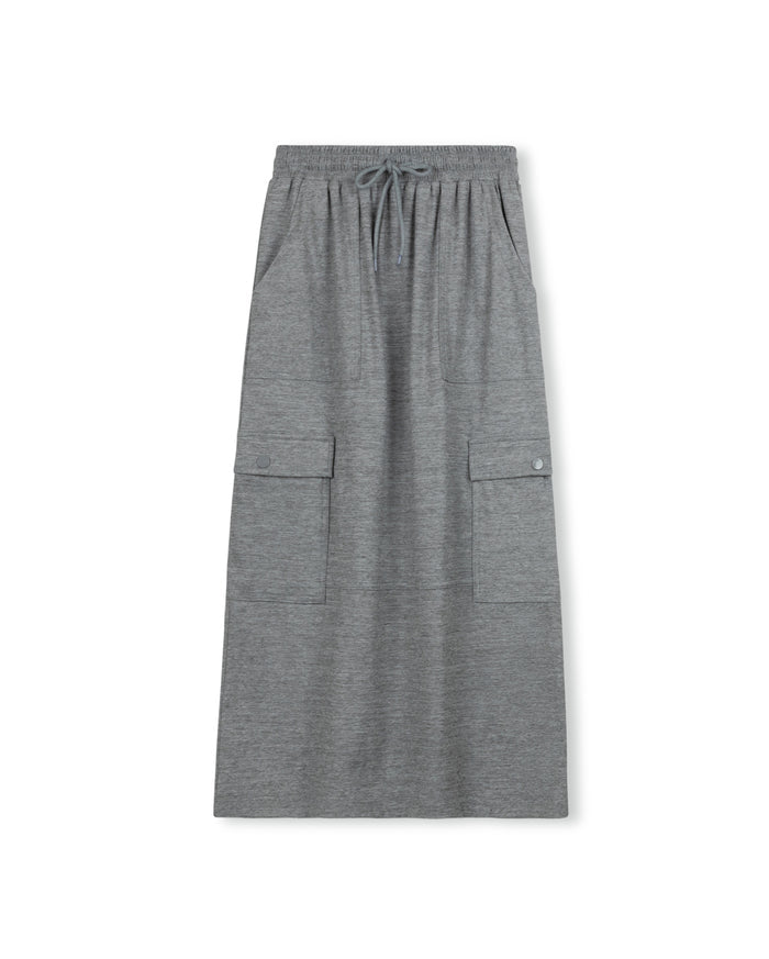 Cargo Sweat Maxi Skirt - Junees