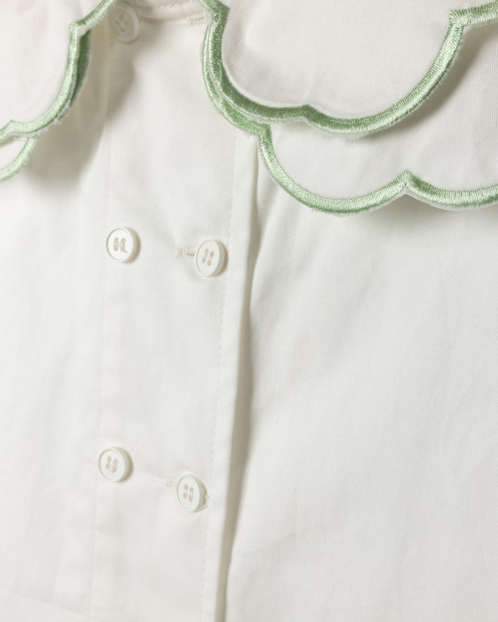 Carvin Scalloped Collar Blouse - Junees