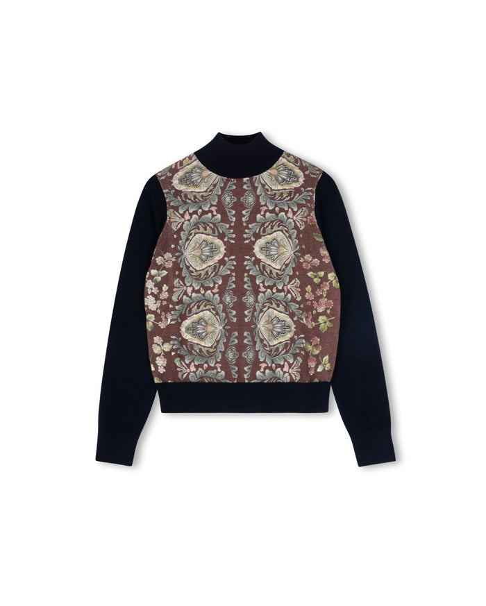 Center Printed Knit Turtleneck - Junees