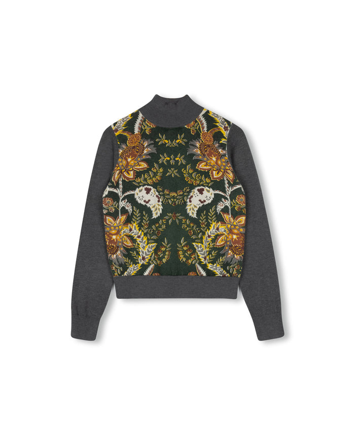 Center Printed Knit Turtleneck - Junees
