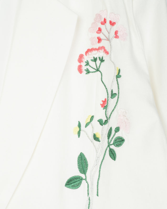 Chariot Linen Embroidered Blazer - Junees