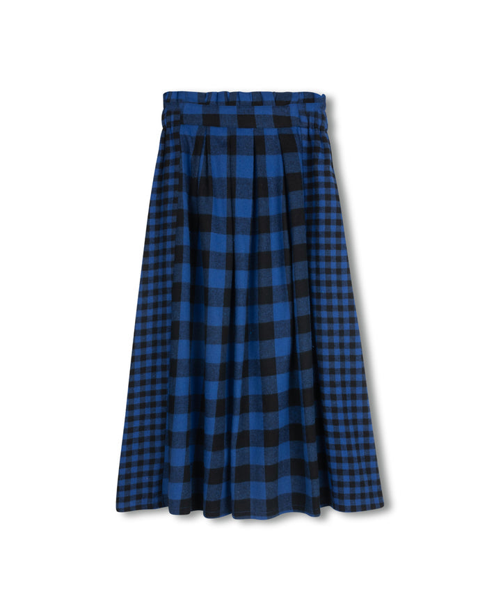 Checkered Panel Skirt - Junees
