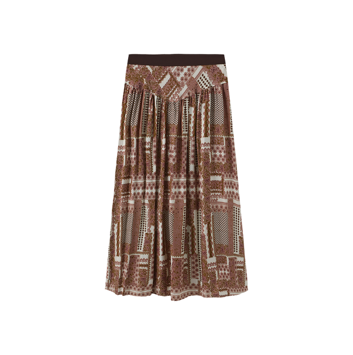Chine Printed Aline Skirt