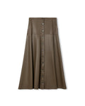 Cinca Leather Yolk Panel Skirt - Junees