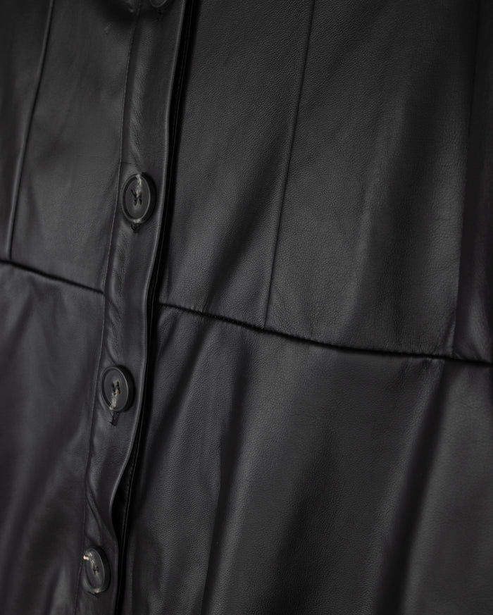 Cinca Leather Yolk Panel Skirt - Junees