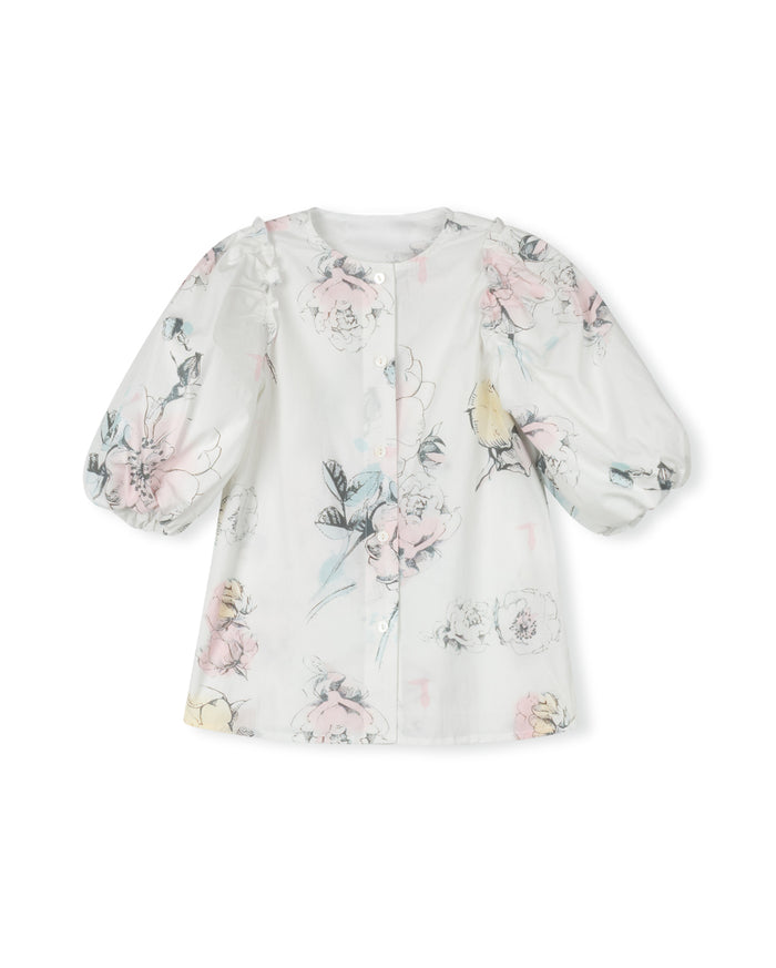 Cindy Floral Printed Pastel Blouse - Junees