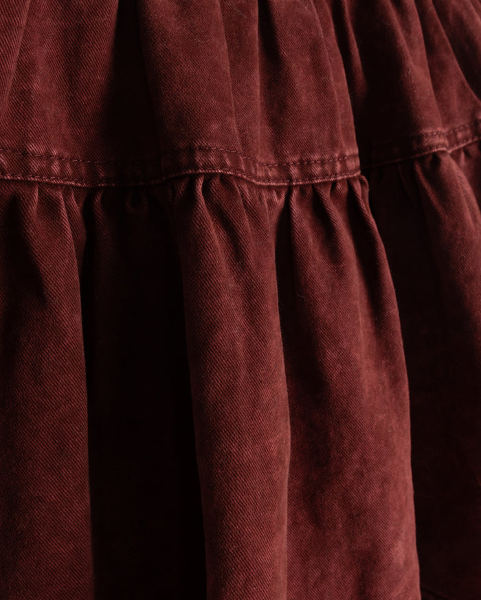 Clara - Full Round Denim Skirt - Junees
