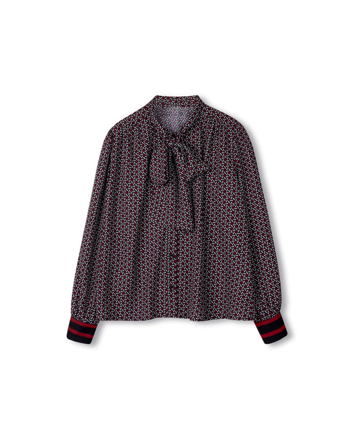 Cocoma Neck Tie Blouse