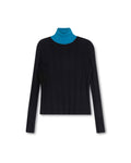 Color Turtleneck Knit Top - Junees