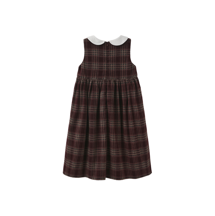 Contrast Collar Plaid Jumper