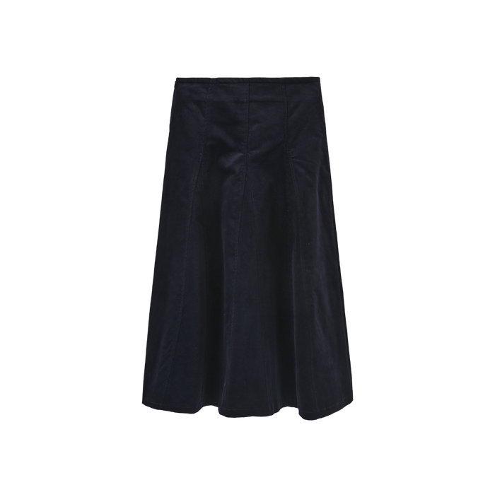 Corduroy Panel Midi Skirt