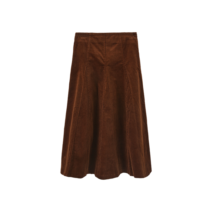 Corduroy Panel Midi Skirt