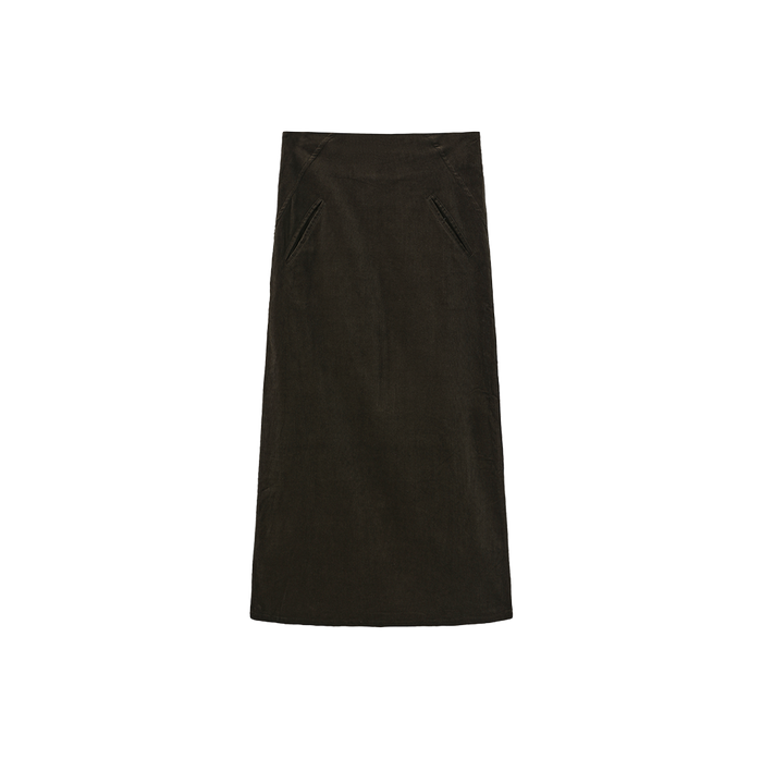 Corduroy Slit Pocket Skirt